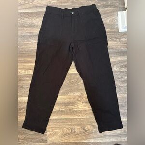 Black linen pants